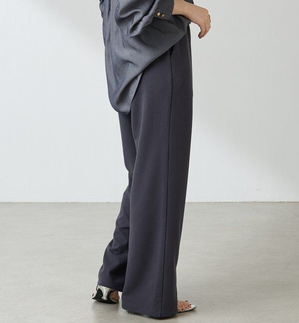  「フロントジップカットジョーゼットパンツ」|チノ|