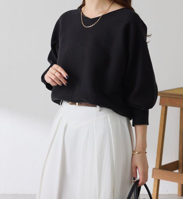  「袖リブ２WAYドルマンニット」|ニット・セーター|