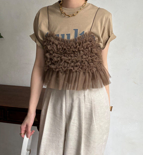  「【新色追加】チュールビスチェ」|シャツ・ブラウス|