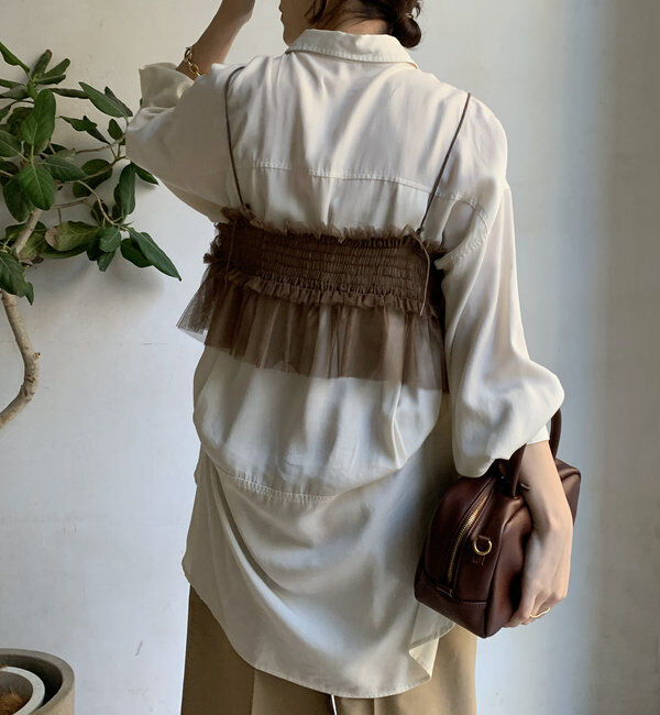  「【新色追加】チュールビスチェ」|シャツ・ブラウス|