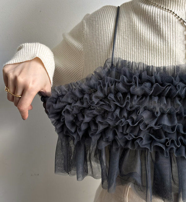  「【新色追加】チュールビスチェ」|シャツ・ブラウス|