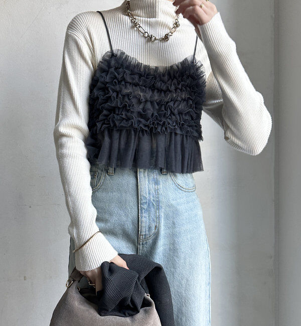  「【新色追加】チュールビスチェ」|シャツ・ブラウス|