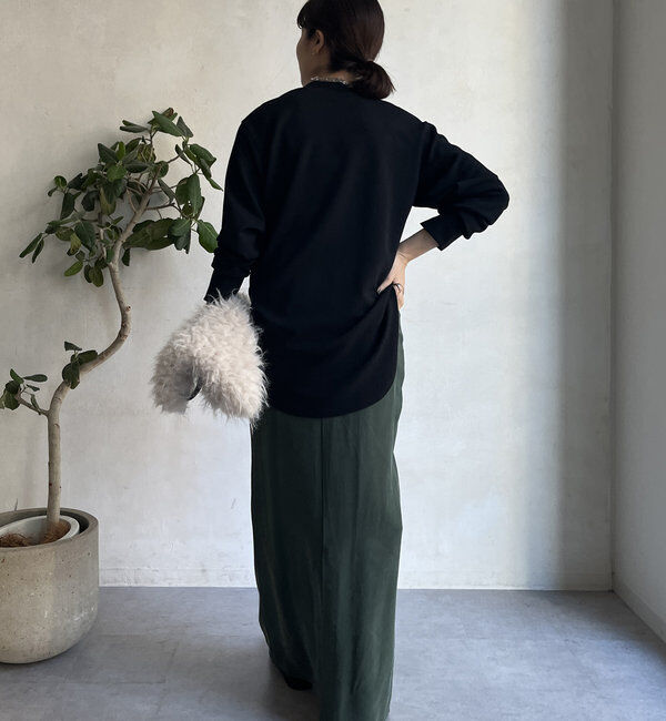  「【WEB限定】裾ラウンドカットトップス」|Tシャツ・カットソー|