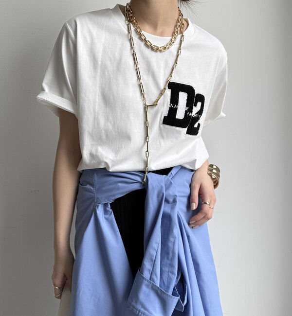  「サガラ刺繍D2ワッペンTEE」|Tシャツ・カットソー|ホワイト