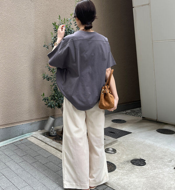  「シアー楊柳イージーパンツ」|チノ|