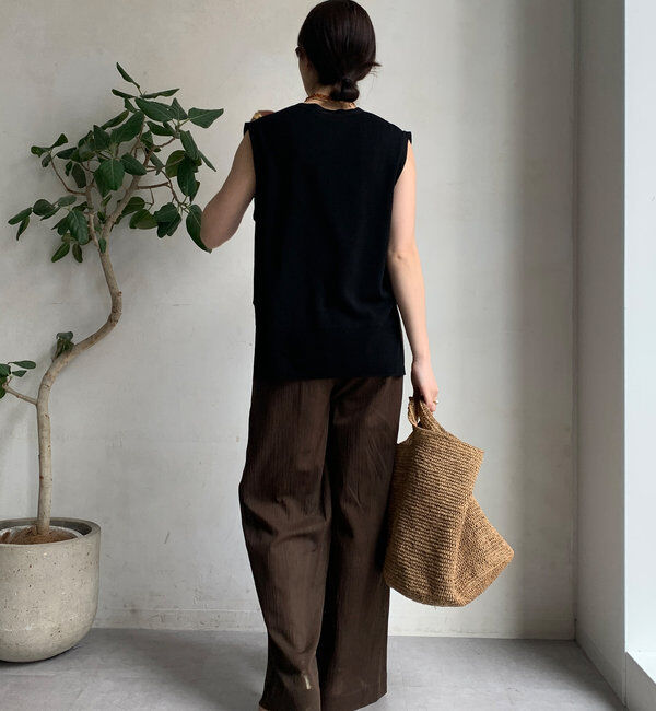  「シアー楊柳イージーパンツ」|チノ|