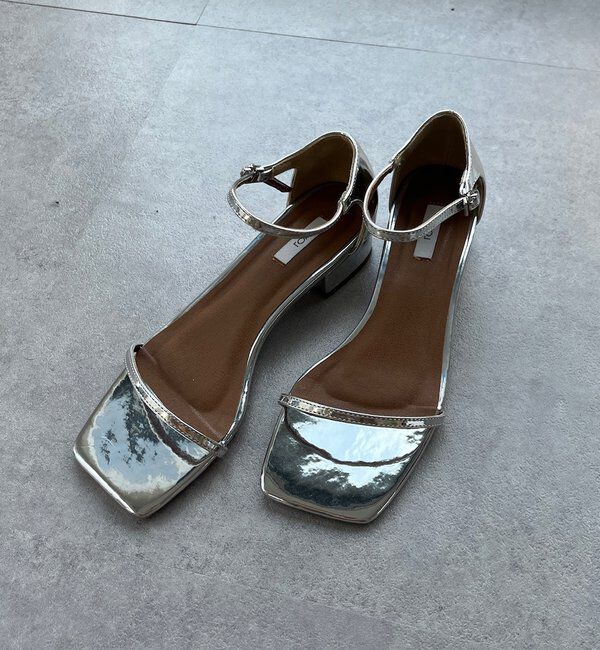  「スクエアストラップサンダル」|サンダル|