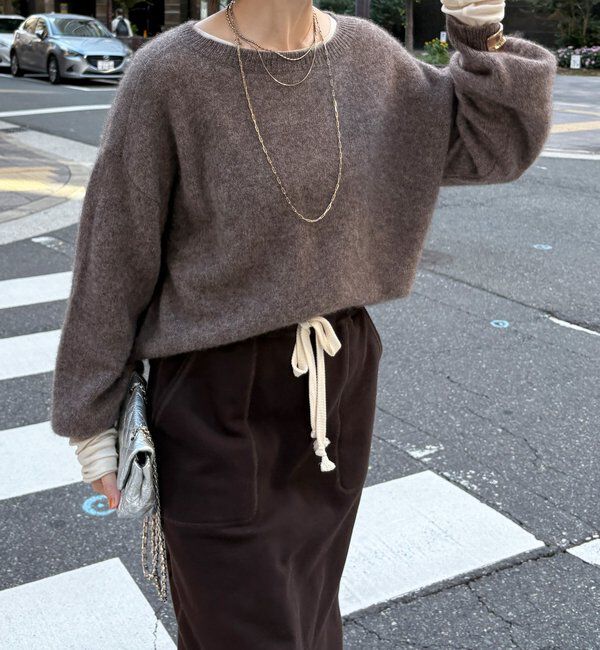  「ヤクウールプルオーバー」|ニット・セーター|ブラウン