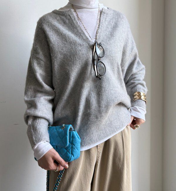  「深Vスリットニット」|ニット・セーター|