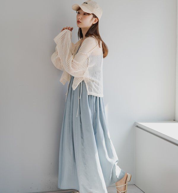  「【WEB限定/2サイズ展開】カットレースカーディガン」|Tシャツ・カットソー|