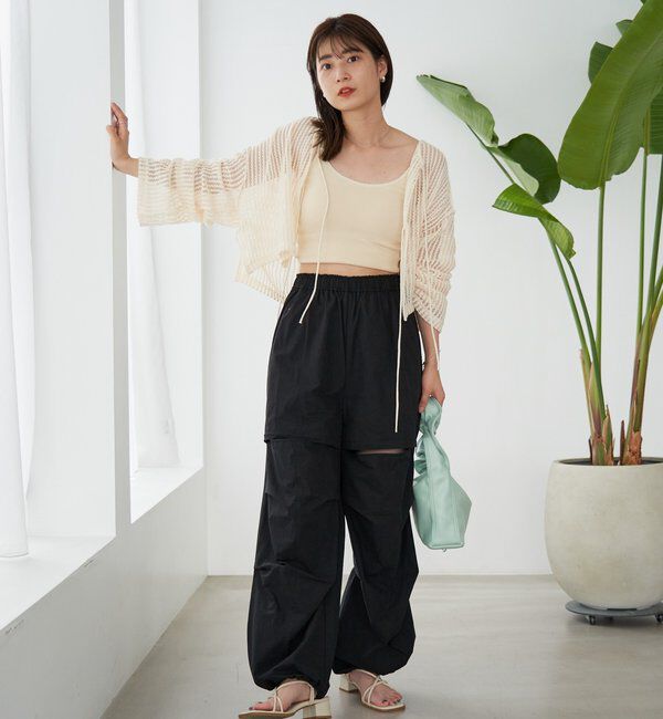  「【WEB限定/2サイズ展開】カットレースカーディガン」|Tシャツ・カットソー|