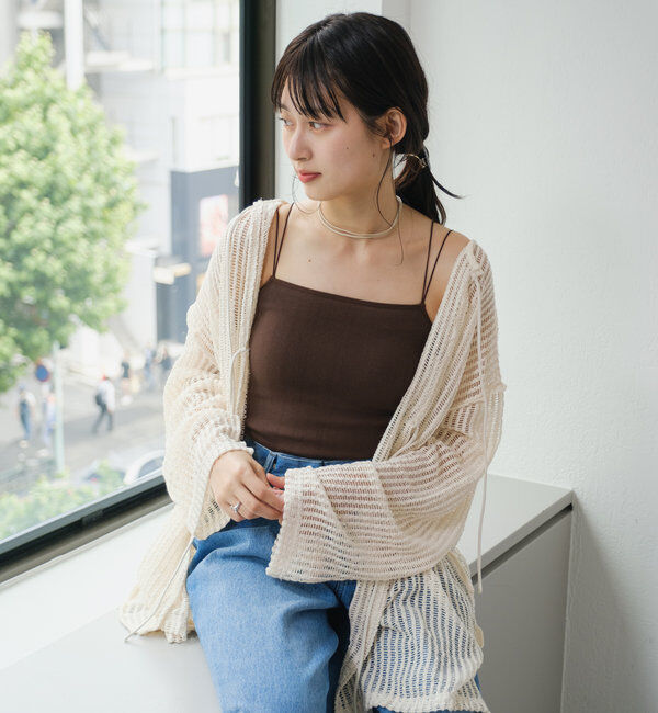  「【WEB限定/2サイズ展開】カットレースカーディガン」|Tシャツ・カットソー|