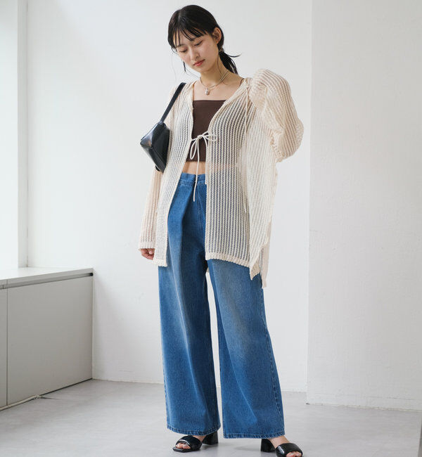  「【WEB限定/2サイズ展開】カットレースカーディガン」|Tシャツ・カットソー|
