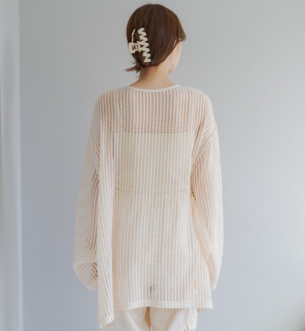  「【WEB限定/2サイズ展開】カットレースカーディガン」|Tシャツ・カットソー|