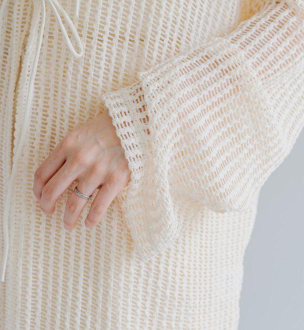  「【WEB限定/2サイズ展開】カットレースカーディガン」|Tシャツ・カットソー|