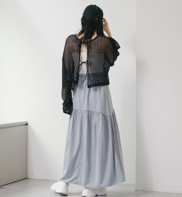  「【WEB限定/2サイズ展開】カットレースカーディガン」|Tシャツ・カットソー|