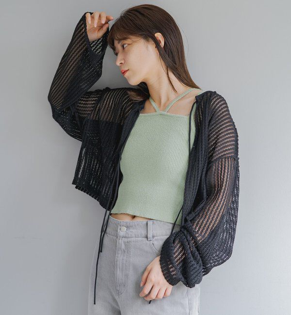  「【WEB限定/2サイズ展開】カットレースカーディガン」|Tシャツ・カットソー|