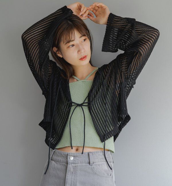  「【WEB限定/2サイズ展開】カットレースカーディガン」|Tシャツ・カットソー|