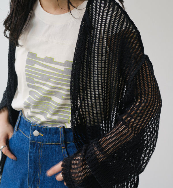  「【WEB限定/2サイズ展開】カットレースカーディガン」|Tシャツ・カットソー|
