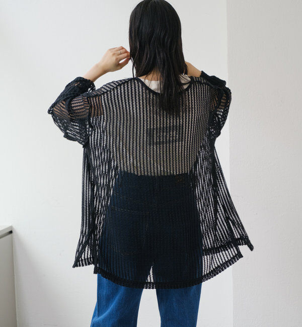  「【WEB限定/2サイズ展開】カットレースカーディガン」|Tシャツ・カットソー|