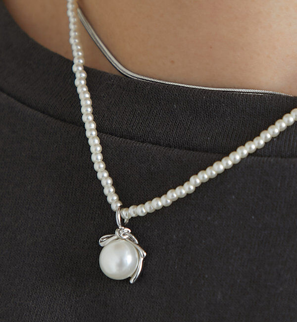  「【GOLDY(ゴールディ)】2連パールネックレス」|ブローチ・コサージュ|