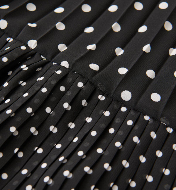  「シフォンドットプリントプリーツスカート」|スカート|