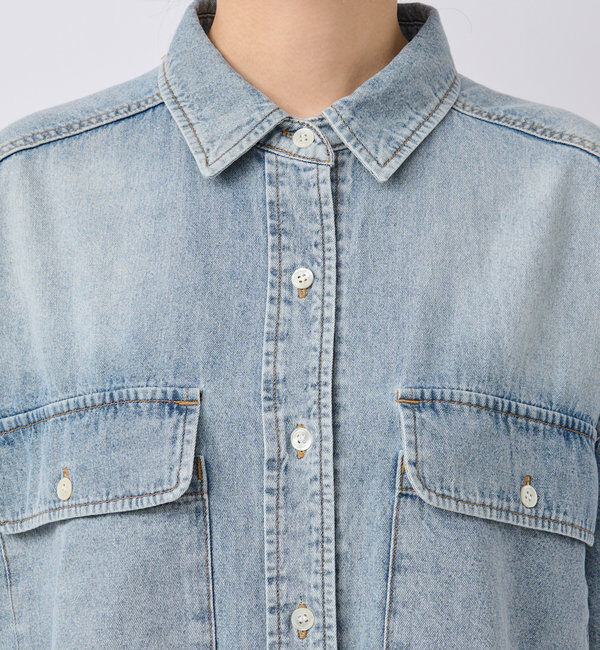  「【名品/リバイバル】【MONN.:.(モン)】Lightビッグデニムシャツ」|シャツ・ブラウス|