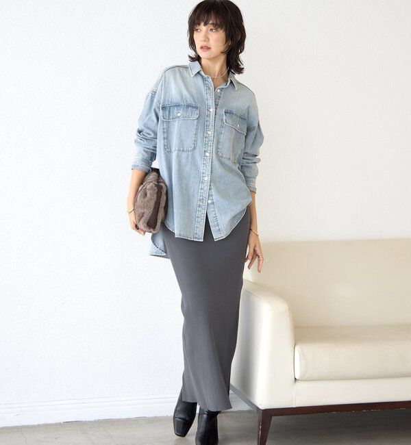  「【名品/リバイバル】【MONN.:.(モン)】Lightビッグデニムシャツ」|シャツ・ブラウス|