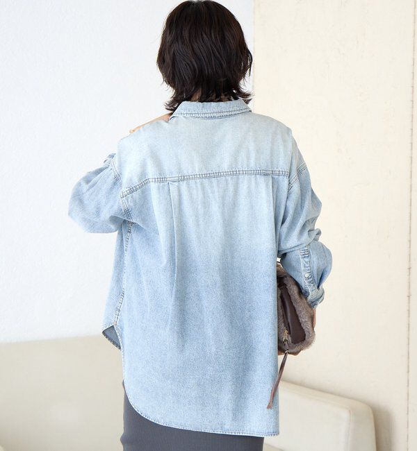  「【名品/リバイバル】【MONN.:.(モン)】Lightビッグデニムシャツ」|シャツ・ブラウス|