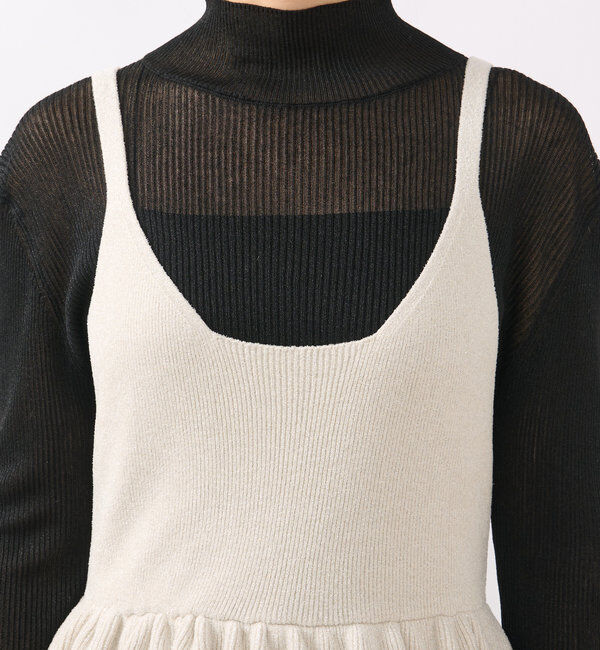  「【コーデのポイントに】ペプラムニットキャミ」|ニット・セーター|
