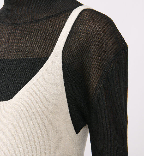  「【コーデのポイントに】ペプラムニットキャミ」|ニット・セーター|