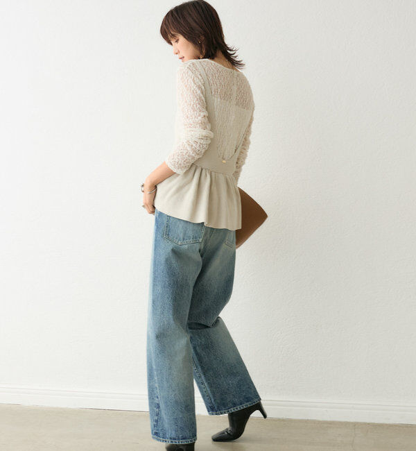  「【コーデのポイントに】ペプラムニットキャミ」|ニット・セーター|