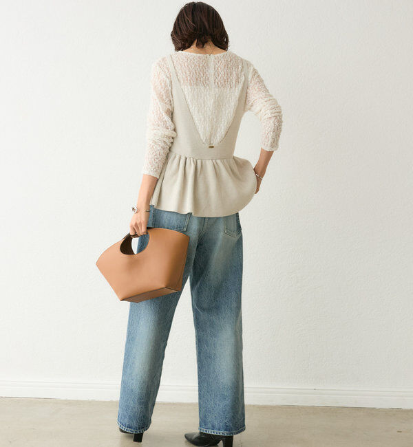  「【コーデのポイントに】ペプラムニットキャミ」|ニット・セーター|