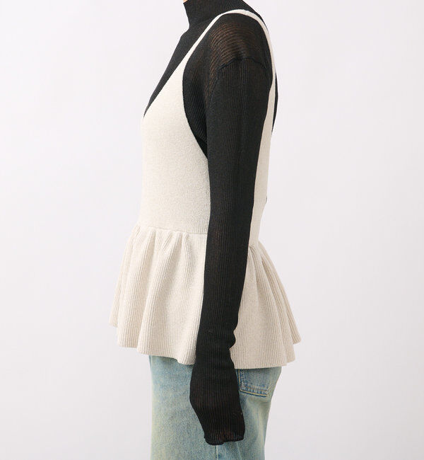  「【コーデのポイントに】ペプラムニットキャミ」|ニット・セーター|