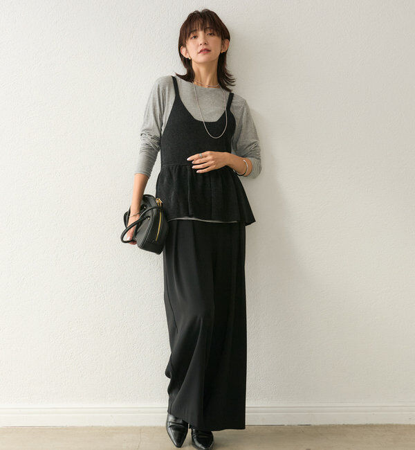  「【コーデのポイントに】ペプラムニットキャミ」|ニット・セーター|