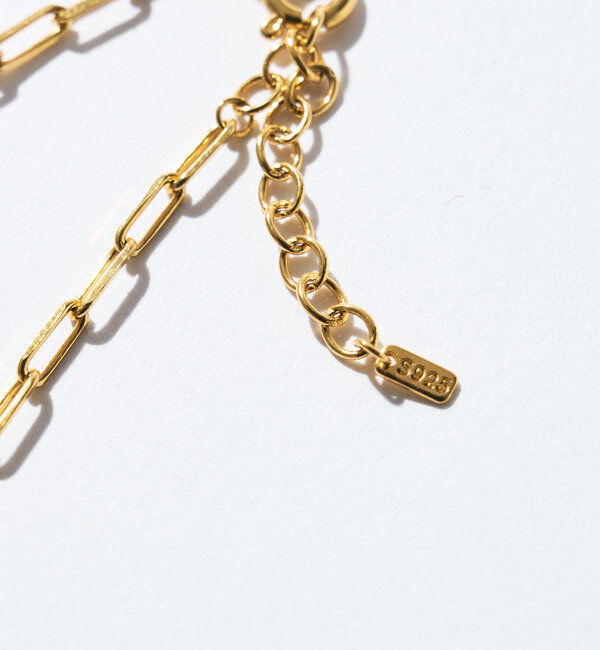  「【さり気ないポイントに】SV925ゴールドチェーンショートネックレス」|リング|