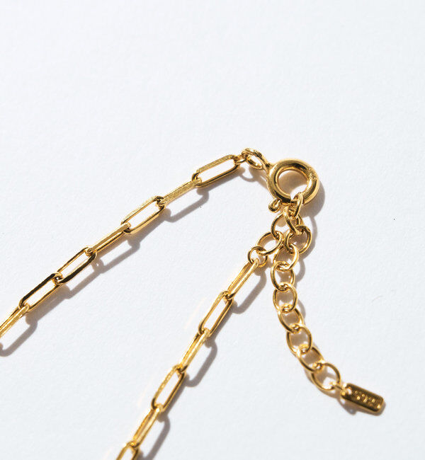  「【さり気ないポイントに】SV925ゴールドチェーンショートネックレス」|リング|