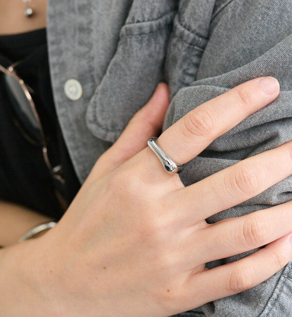  「【R.good(アールドットグッド)】フラットスクエアリング」|リング|