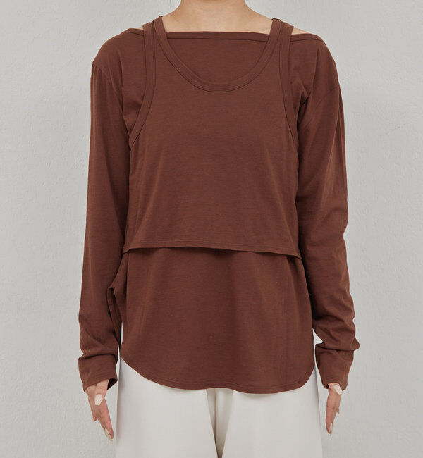  「レイヤードカットソー」|Tシャツ・カットソー|