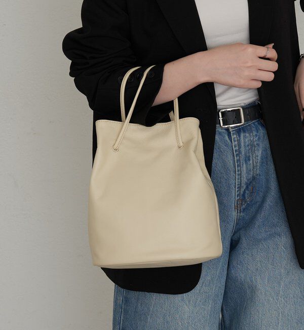  「レザー巾着バケットバッグ」|ショルダー・メッセンジャー|