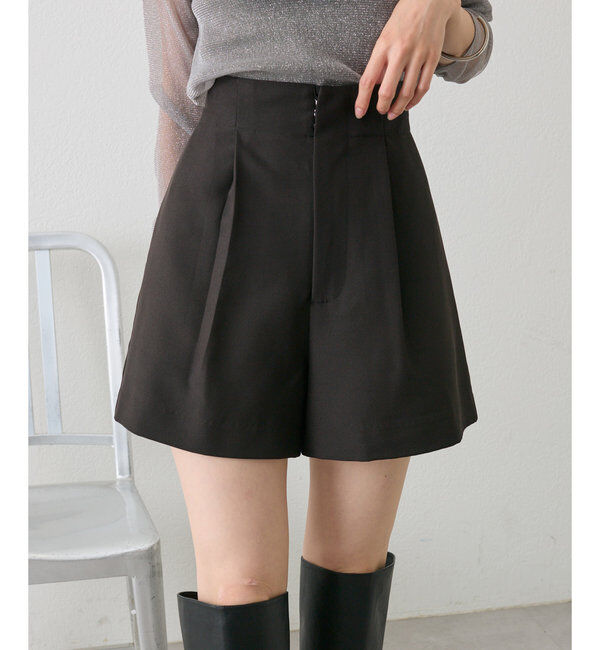 「【高身長/低身長サイズあり】ハイウエストショートパンツ」|チノ|