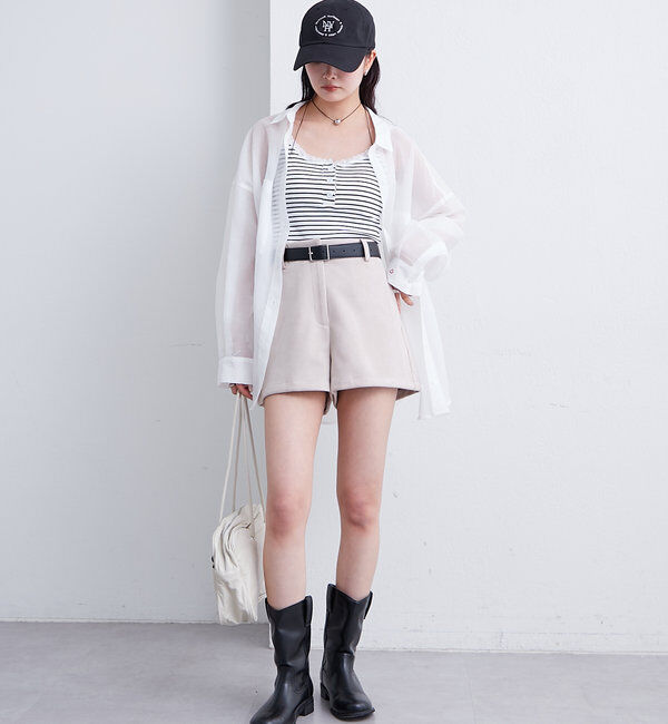  「フェイクスウェードショートパンツ」|チノ|