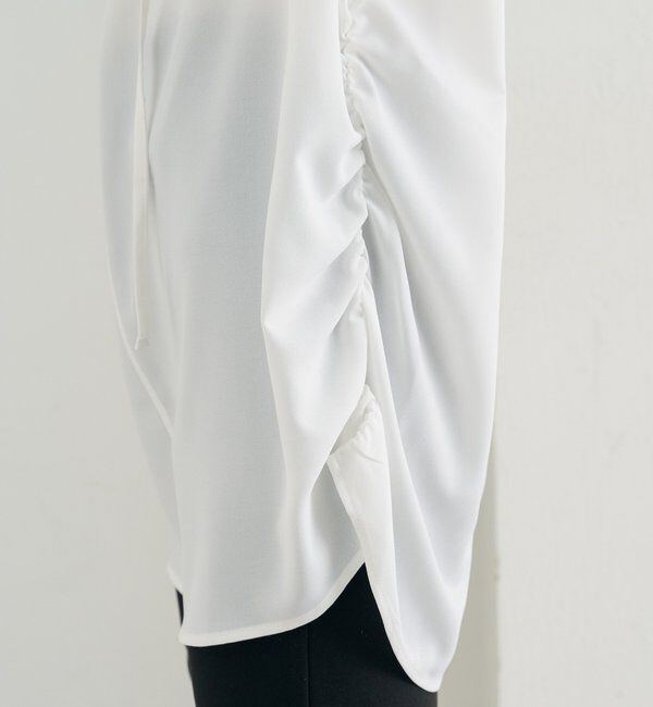  「サイドギャザーＴブラウス」|シャツ・ブラウス|
