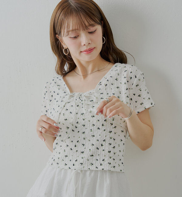  「【SET ITEM】フラワーボレロ+タンクセット」|Tシャツ・カットソー|