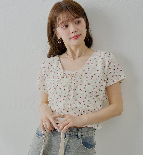  「【SET ITEM】フラワーボレロ+タンクセット」|Tシャツ・カットソー|