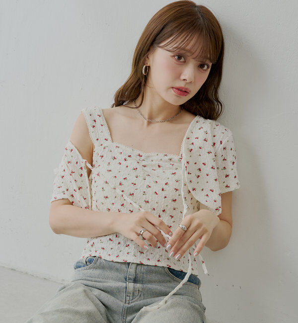  「【SET ITEM】フラワーボレロ+タンクセット」|Tシャツ・カットソー|