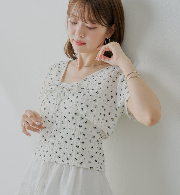  「【SET ITEM】フラワーボレロ+タンクセット」|Tシャツ・カットソー|