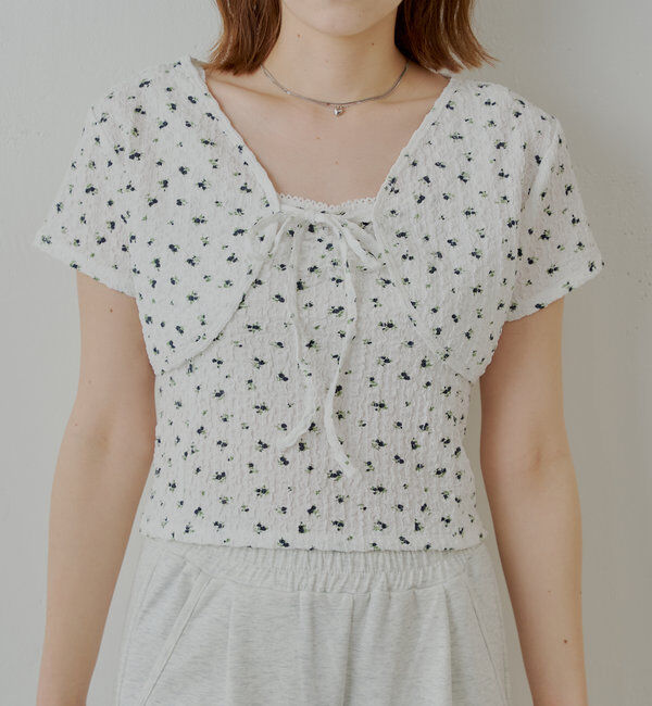  「【SET ITEM】フラワーボレロ+タンクセット」|Tシャツ・カットソー|