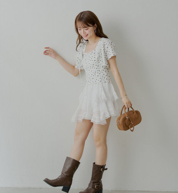  「【SET ITEM】フラワーボレロ+タンクセット」|Tシャツ・カットソー|