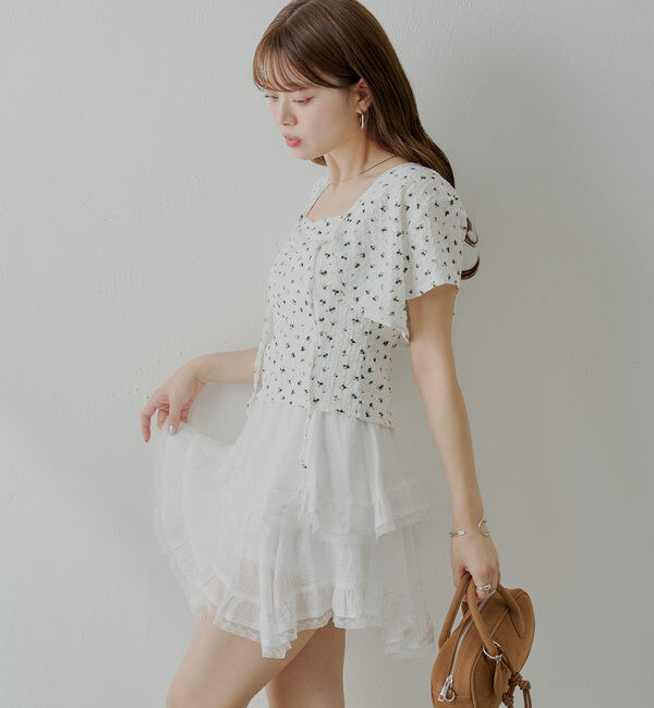  「【SET ITEM】フラワーボレロ+タンクセット」|Tシャツ・カットソー|